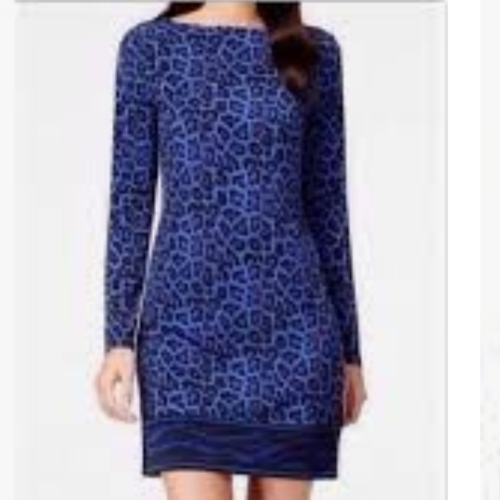 Michael Kors blue leopard dress